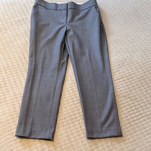 LOFT Classic "Marisa" Dress Pants 4P - Blue/white Threads. Cropped!